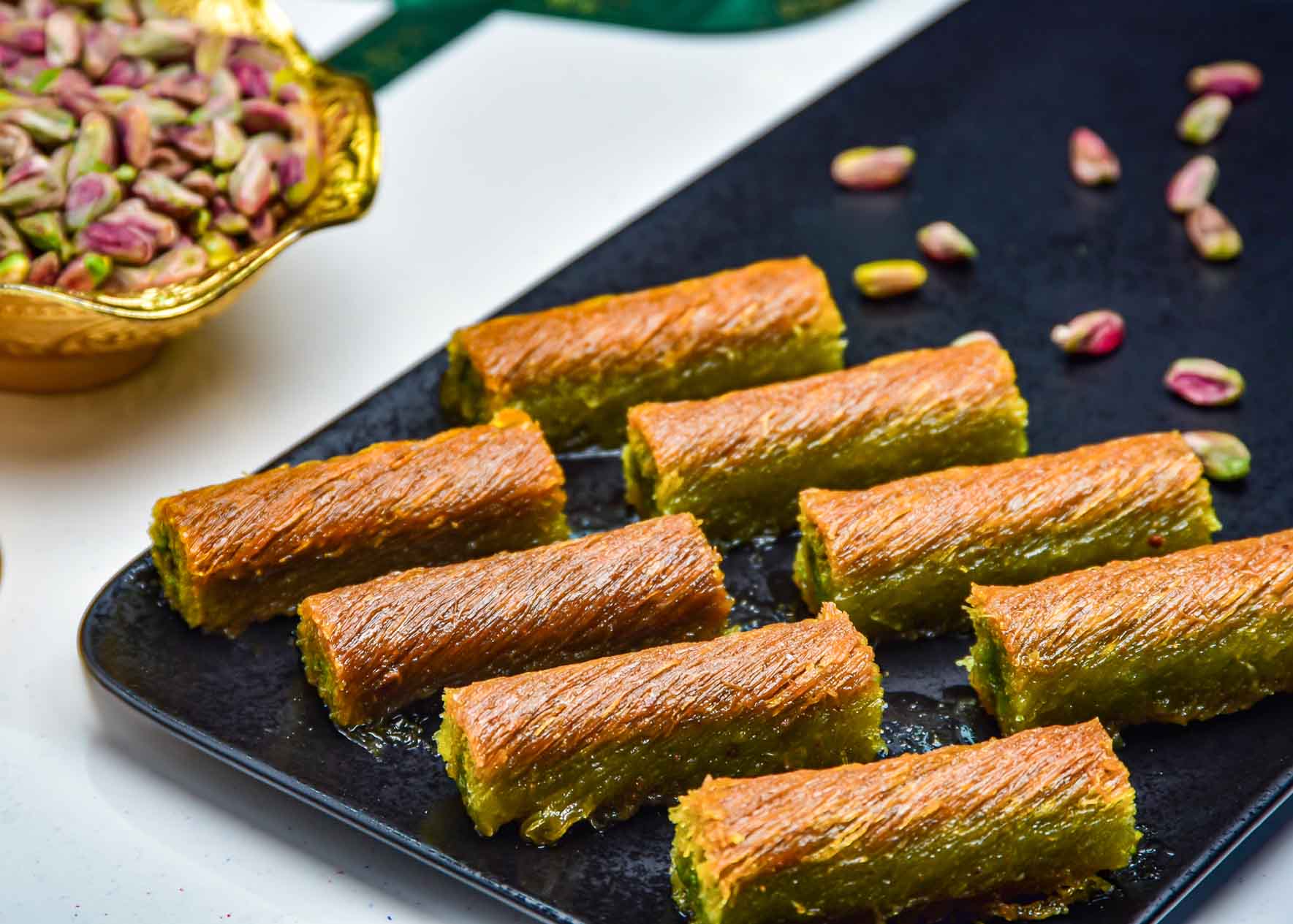 Pistachio Rolled Kadayif