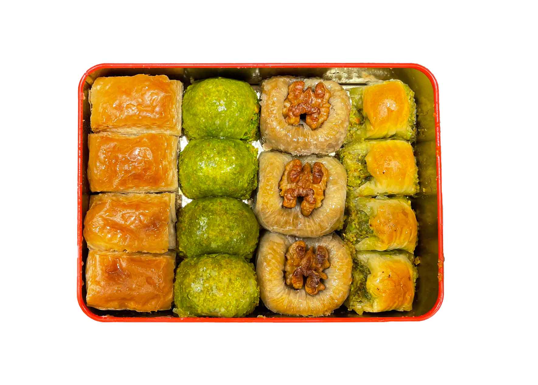 Assorted Pistachio and Walnut Baklava Mini Box-1